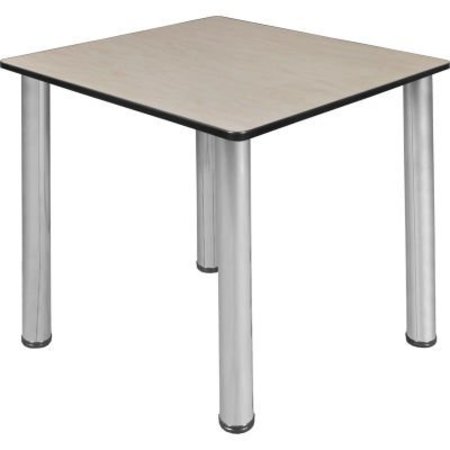 REGENCY SEATING Regency Kee 30" Square Multipurpose Breakroom Slim Table, Maple/ Chrome TB303018PLBPCM